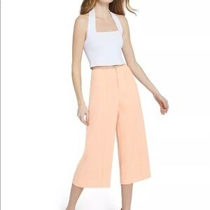 alice + olivia wide leg pants in light peach Size 2
